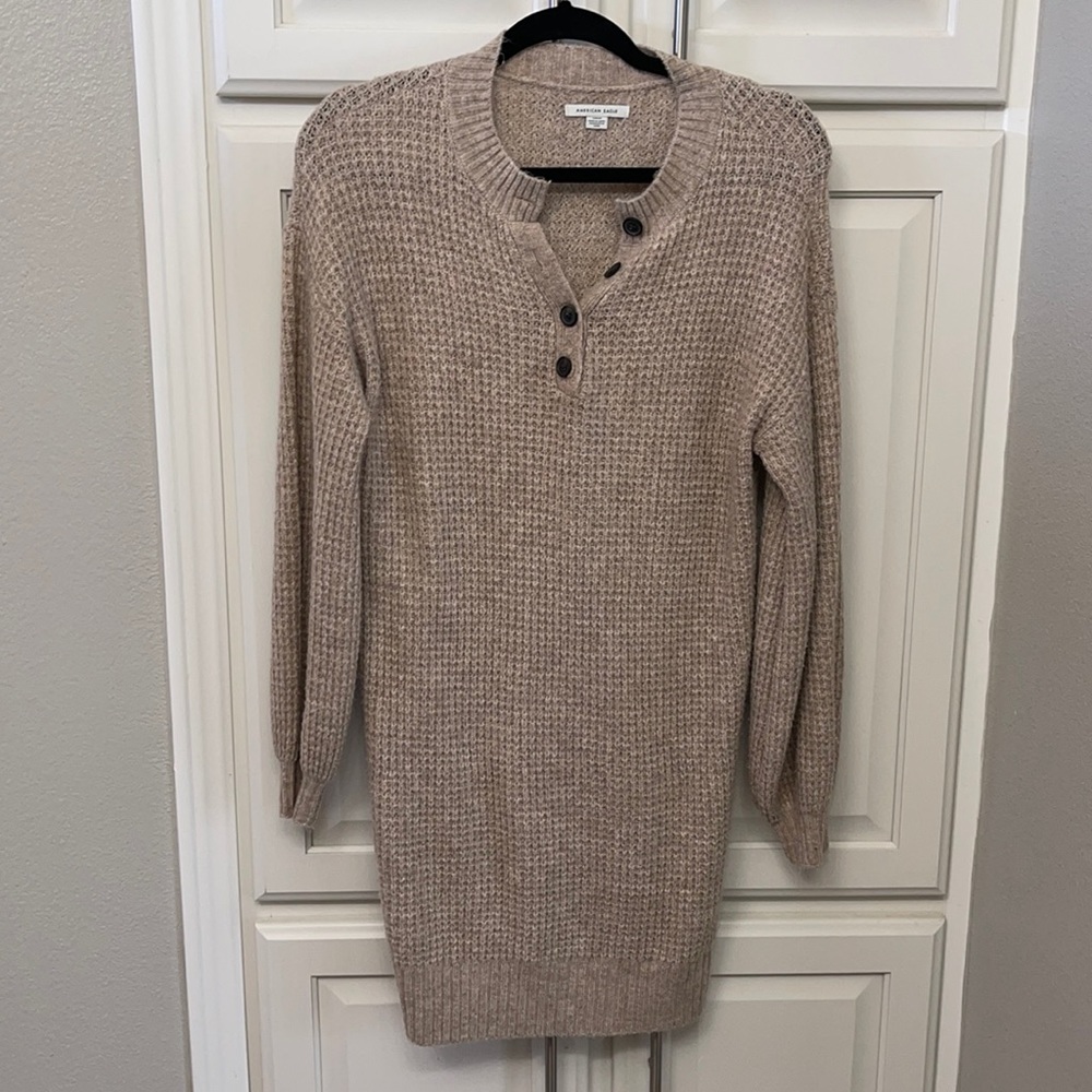 American Eagle waffle sweater dress
